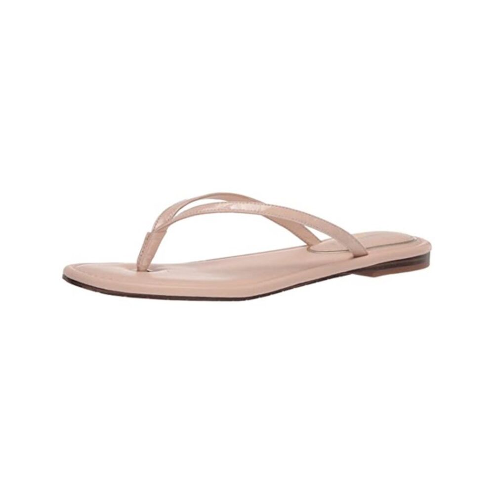 KENNETH COLE Womens Beige Mello Slip On Leather Flip Flop Sandal 8.5 M
